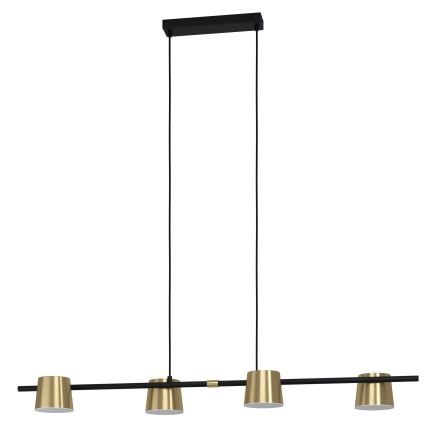 Eglo - LED viseći luster na sajli 4xGU10/4,6W/230V 3000K zlatna