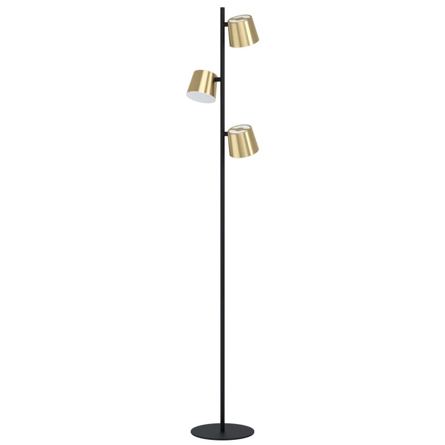 Eglo - LED podna lampa 3xGU10/4,6W/230V 3000K zlatna