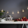 Eglo 411112 - LED božićni niz ORNAMENT 10xLED/3xAA 2,4m topla bela