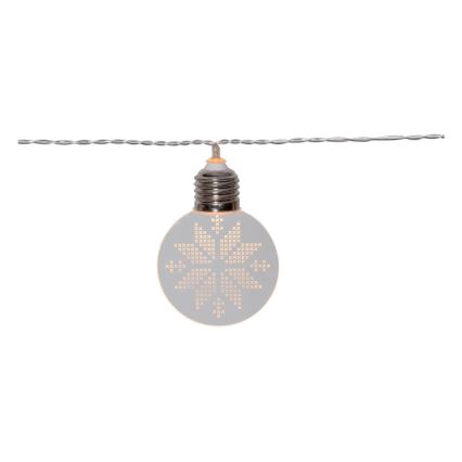 Eglo 411112 - LED lanac ORNAMENT 10xLED/3xAA 2,4m toplo belo svetlo