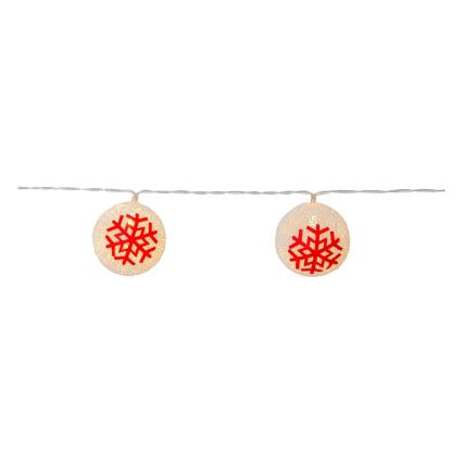 Eglo 411113 - LED lanac ORNAMENT 10xLED/3xAA 1,65m topla bela