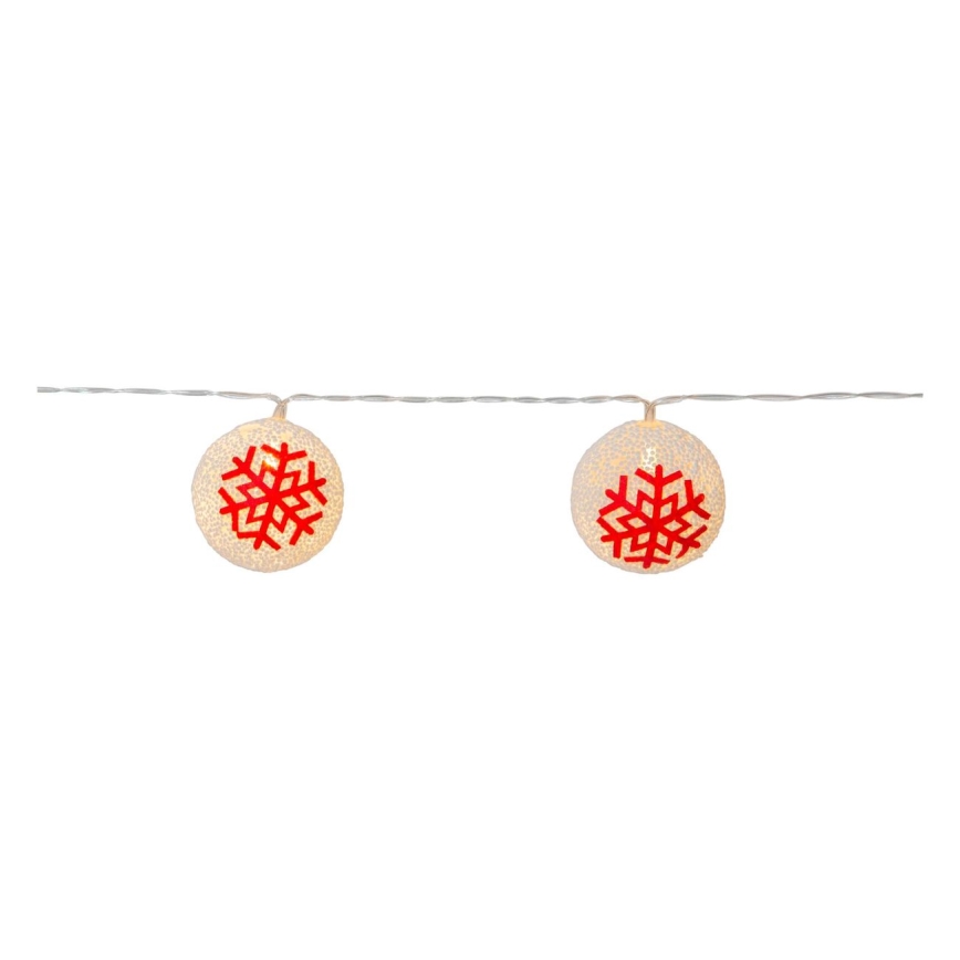 Eglo 411113 - LED lanac ORNAMENT 10xLED/3xAA 1,65m topla bela