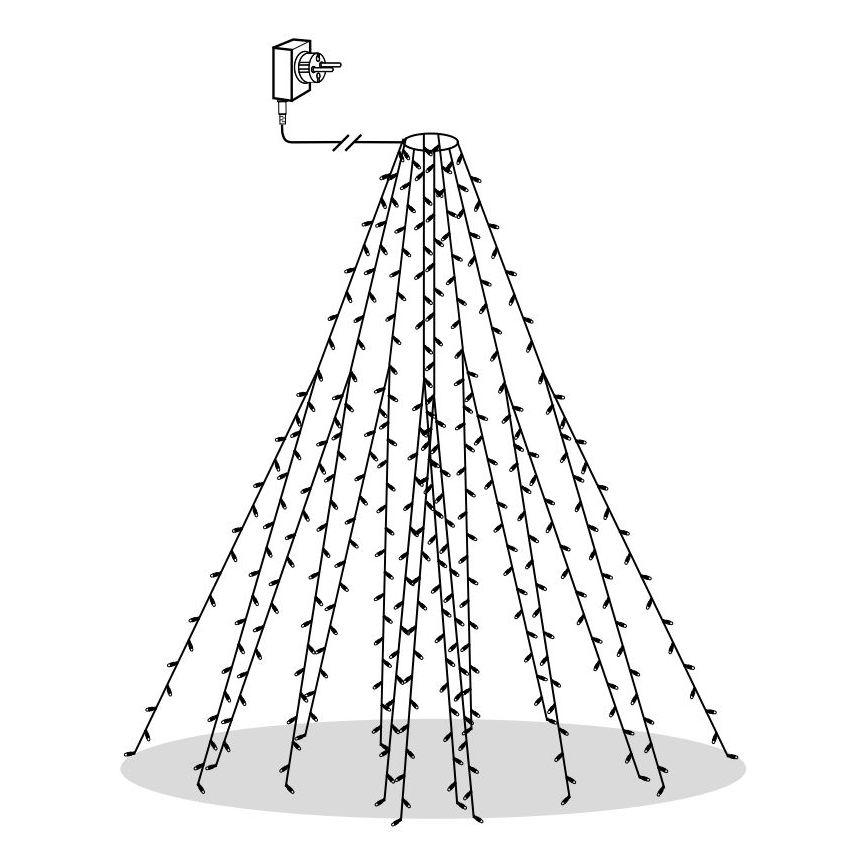 Eglo - LED Spoljašnja božićna girlanda 360xLED 2m IP44 topla bela