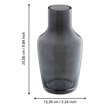 Eglo - Staklena vaza 25x13,3 cm crna