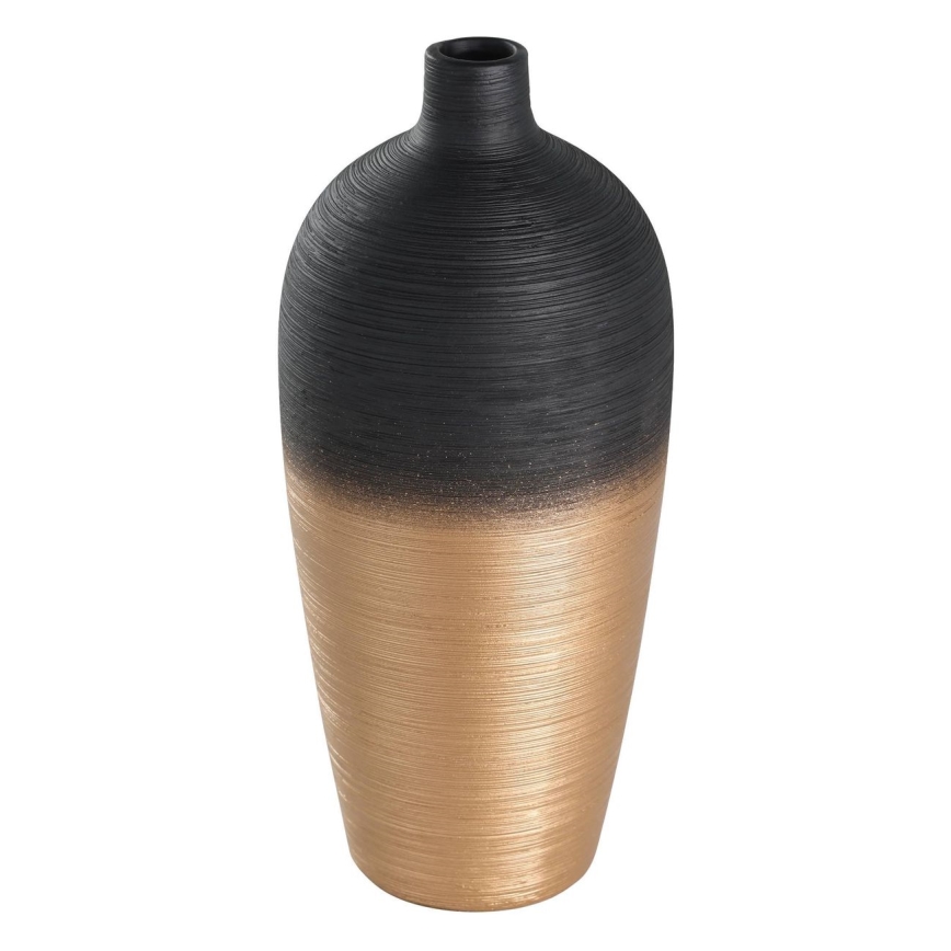Eglo - Keramička vaza 28x12,5 cm crna/zlatna
