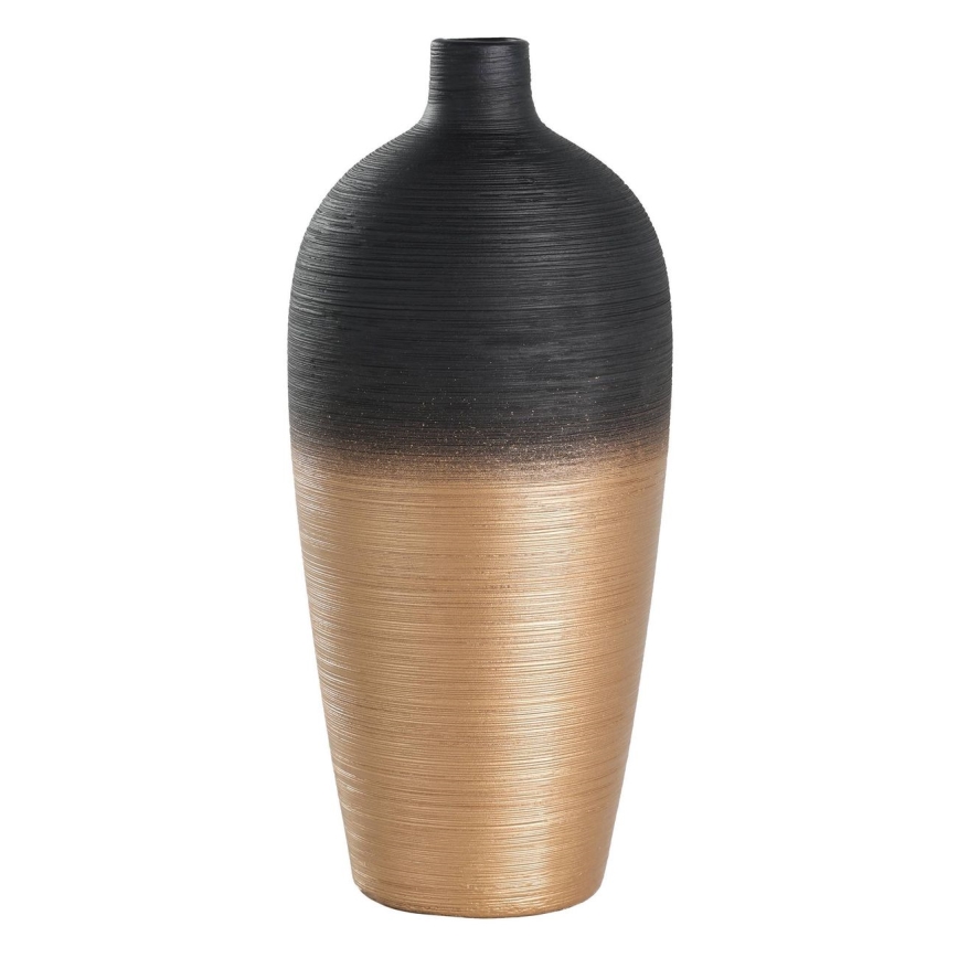 Eglo - Keramička vaza 28x12,5 cm crna/zlatna