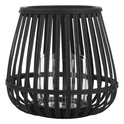 Eglo - Svećnjak 20x22 cm crna/bambus