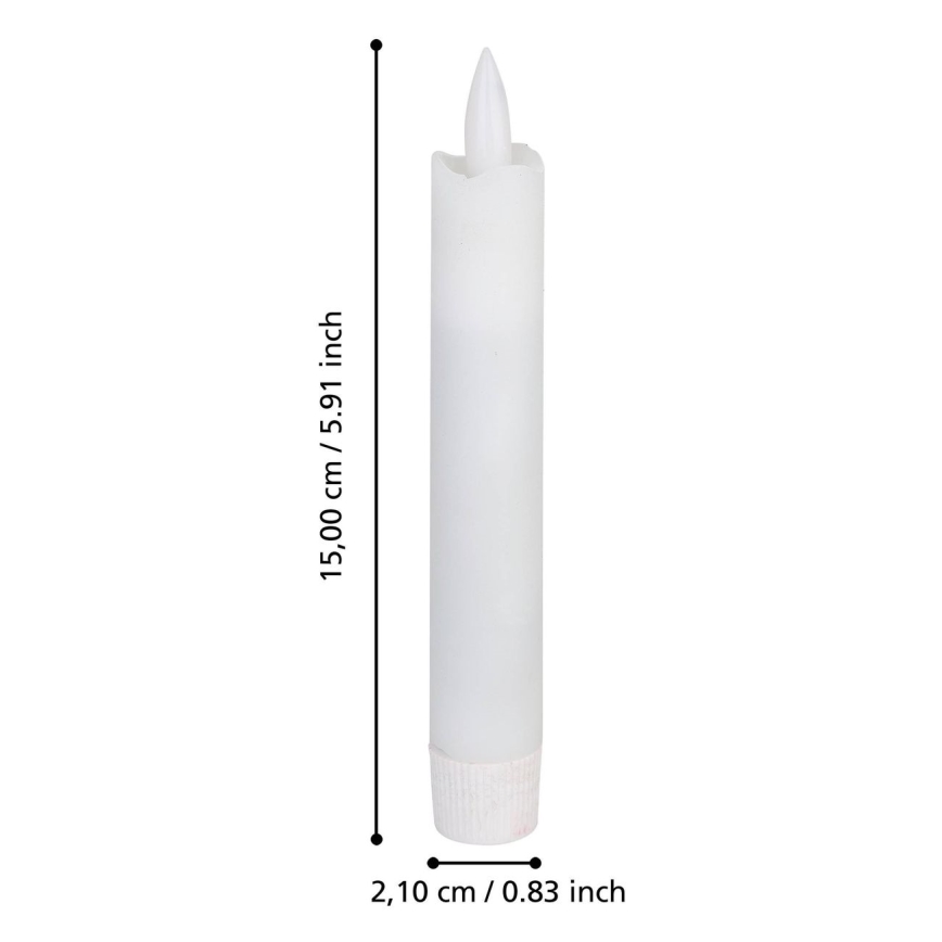 Eglo - SET 2x LED sveća LED/1xAAA 15 cm bela