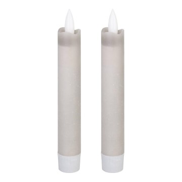 Eglo 422223 - SET 2x LED sveća ANTANABE LED/1xAAA 15 cm siva