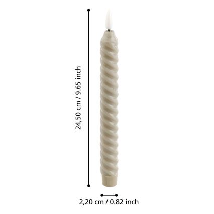 Eglo - Komplet 2x LED sveća LED/1xAAA 24,5 cm bež