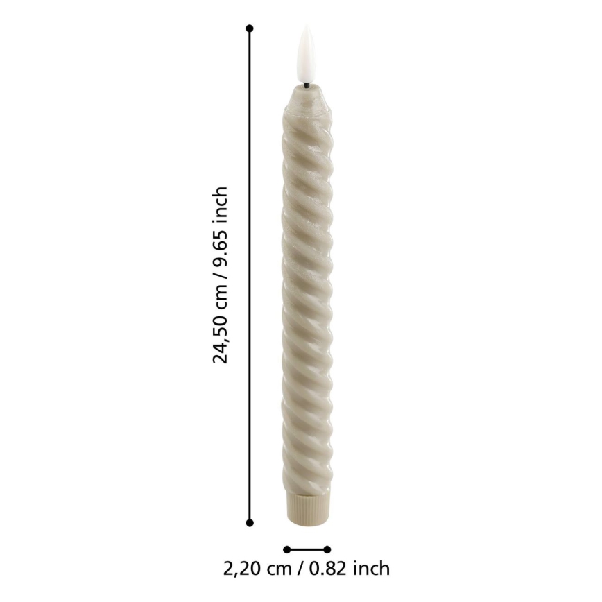 Eglo - Komplet 2x LED sveća LED/1xAAA 24,5 cm bež