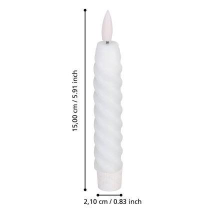 Eglo - Komplet 2x LED sveća LED/1xAAA 15 cm bele