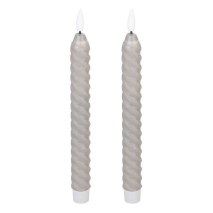 Eglo - KOMPLET 2x LED sveće LED/1xAAA 25 cm siva