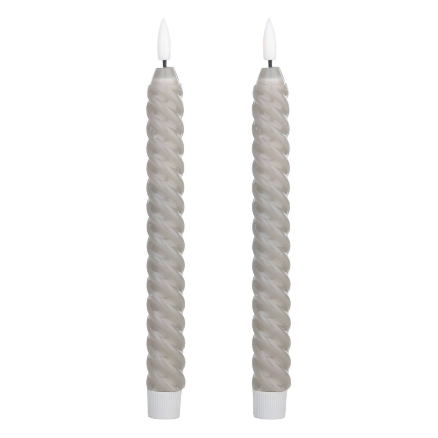 Eglo - KOMPLET 2x LED sveće LED/1xAAA 25 cm siva