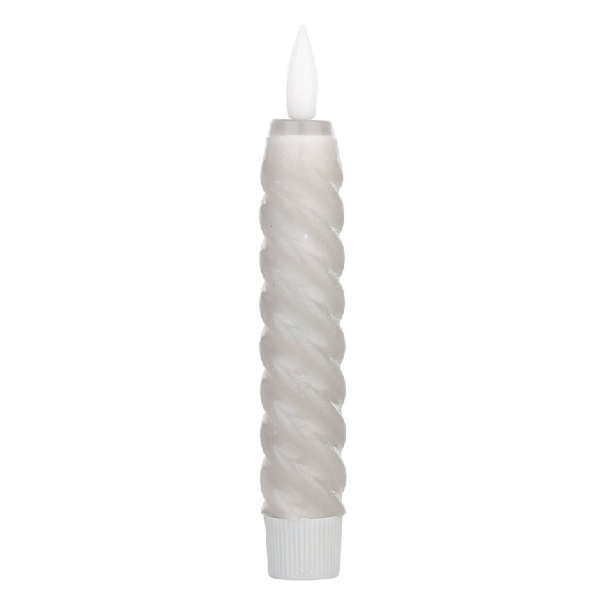 Eglo - Komplet 2x LED sveće LED/1xAAA 15 cm siva