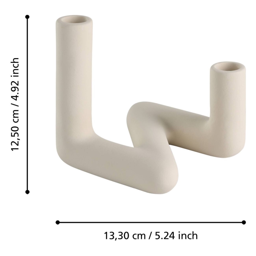 Eglo - Svećnjak 13,3x12,5 cm krem boje