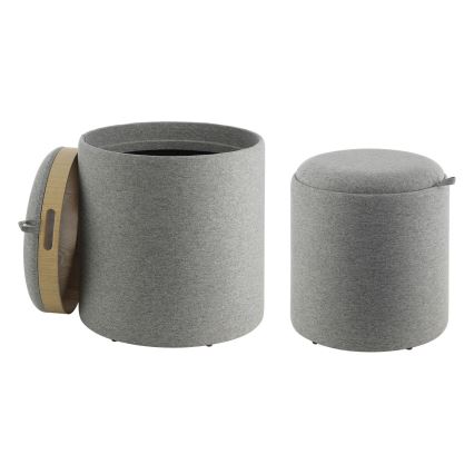 Eglo - Set od 2 taburea, prečnik 34,5/39 cm, siva