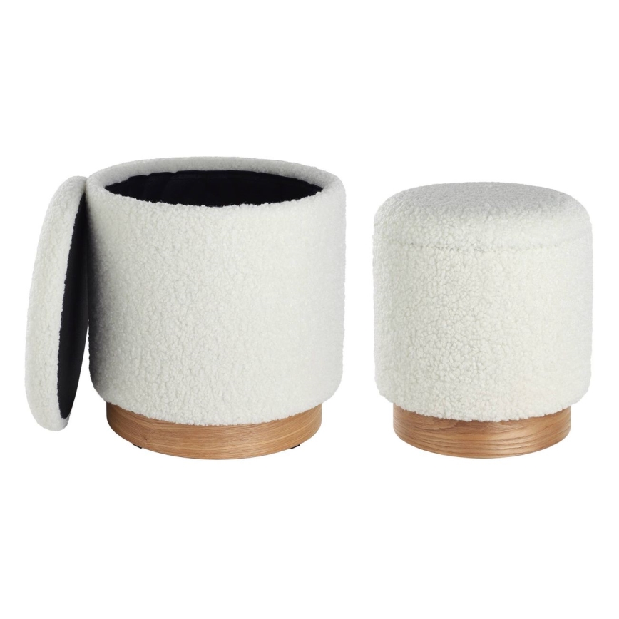 Eglo - set od 2 taburea, prečnika 30,5/37 cm, bele boje