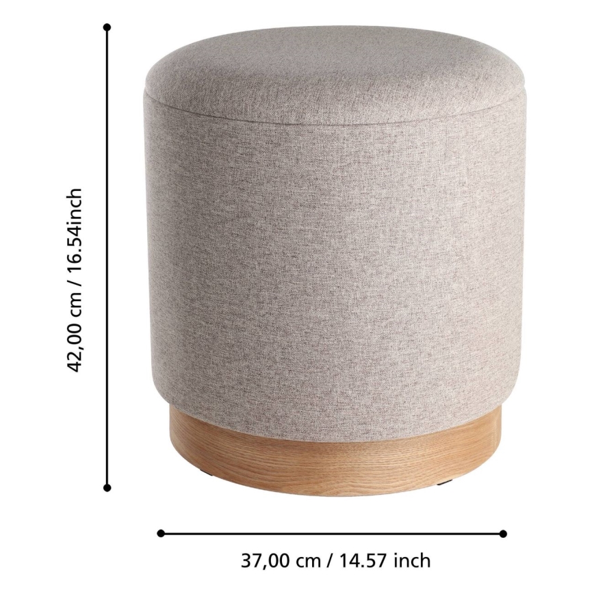 Eglo - SET 2x tabure prečnika 30,5/37 cm braon