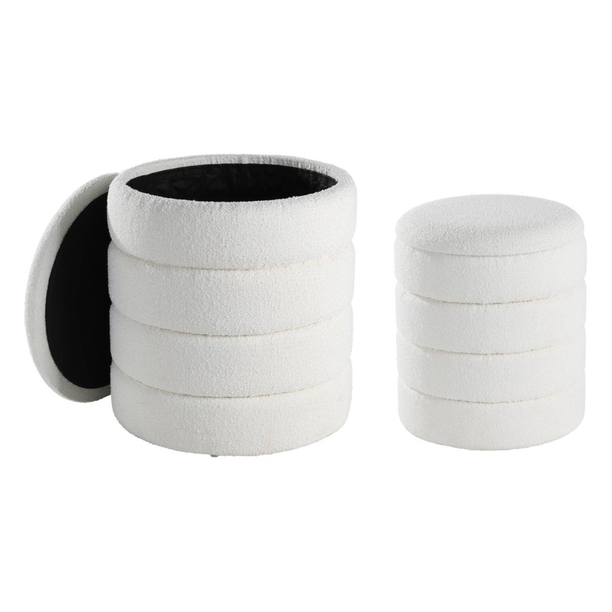 Eglo - Set od 2 taburea, prečnik 33,5/40 cm, bela