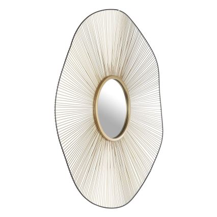 Eglo - Zidno ogledalo prečnika 76 cm, zlatno/crno