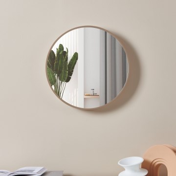 Eglo 425058 - Zidno ogledalo BANI, prečnika 40 cm, bež