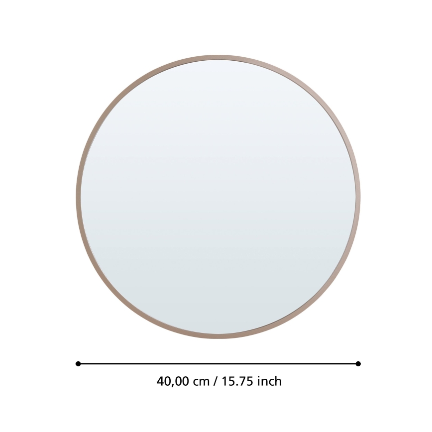 Eglo 425058 - Zidno ogledalo BANI, prečnika 40 cm, bež