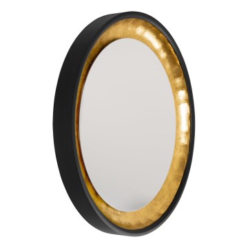 Eglo 425062 - Zidno ogledalo BONTANG, prečnika 90 cm, crno/zlatno