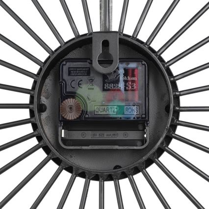 Eglo - Zidni sat 1xAA 60x60 cm crni