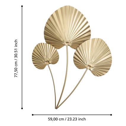 Eglo - Zidna dekoracija 77,5 x 59 cm, zlatna