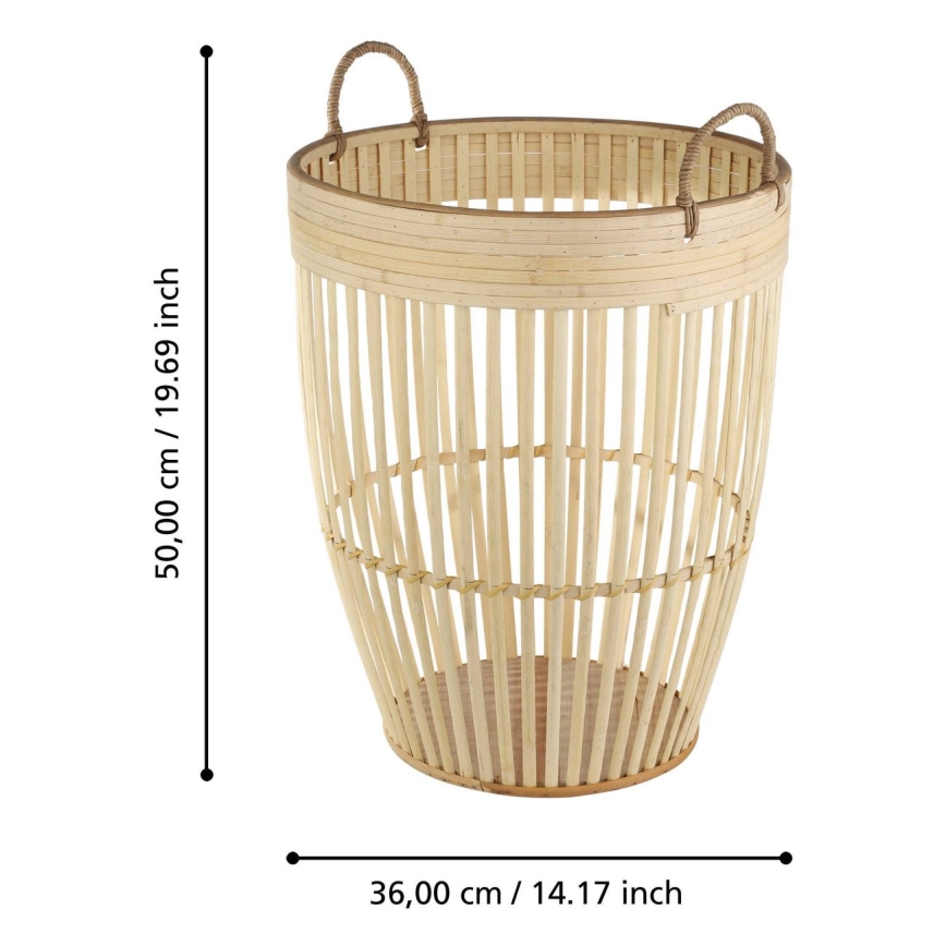 Eglo - Dekorativna korpa 50x36 cm bambus