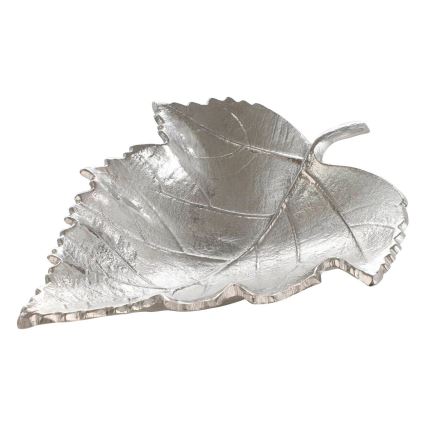 Eglo - Dekorativni pladanj 18,5x23,5 cm list/srebrna