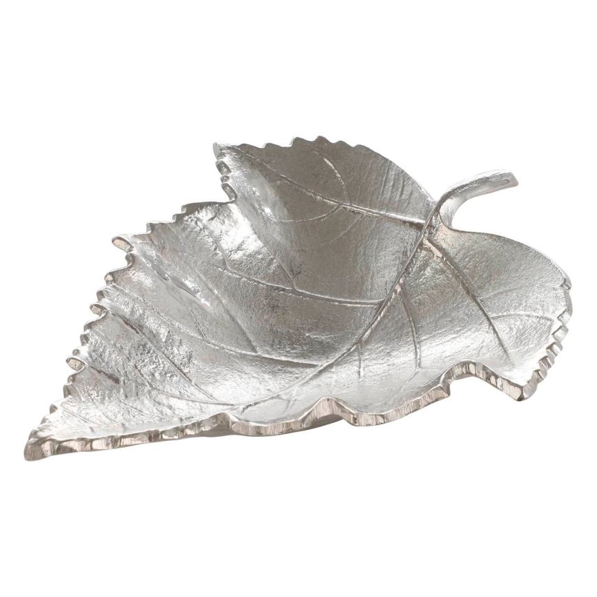 Eglo - Dekorativni pladanj 18,5x23,5 cm list/srebrna