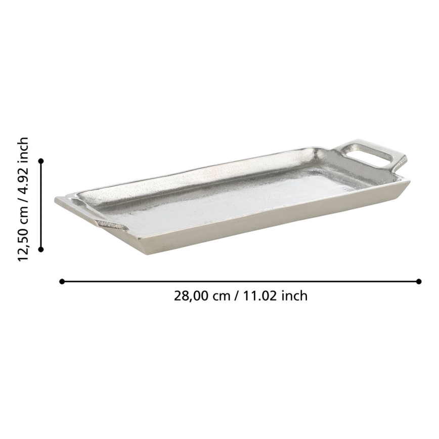 Eglo - Dekorativni podnos 12,5x28,5 cm hrom