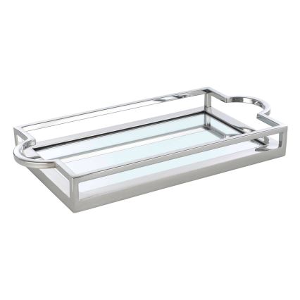 Eglo - Dekorativni poslužavnik 23x45 cm, sjajni hrom