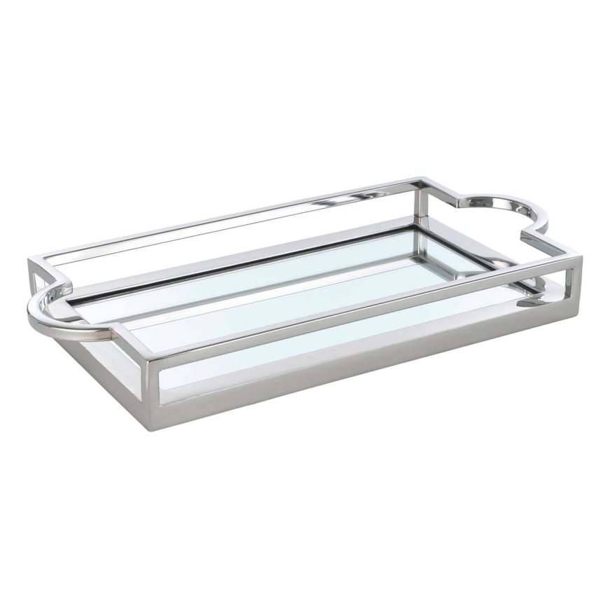 Eglo - Dekorativni poslužavnik 23x45 cm, sjajni hrom