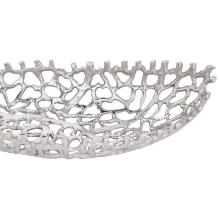 Eglo - Komplet 2x dekorativnih pladnjeva 44/61 cm, srebrne boje