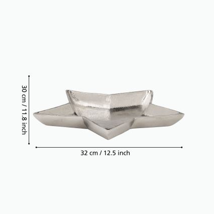 Eglo 427425 - Dekorativna tača AMBOLOSY 30x32 cm srebrne boje