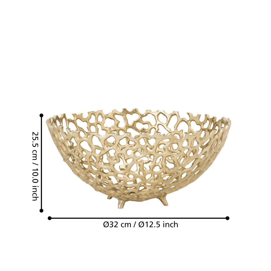 Eglo 427497 - Dekorativna činija KIMITSU, prečnika 32 cm, zlatna