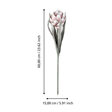 Eglo - Veštački cvet, 60 cm, ružičast