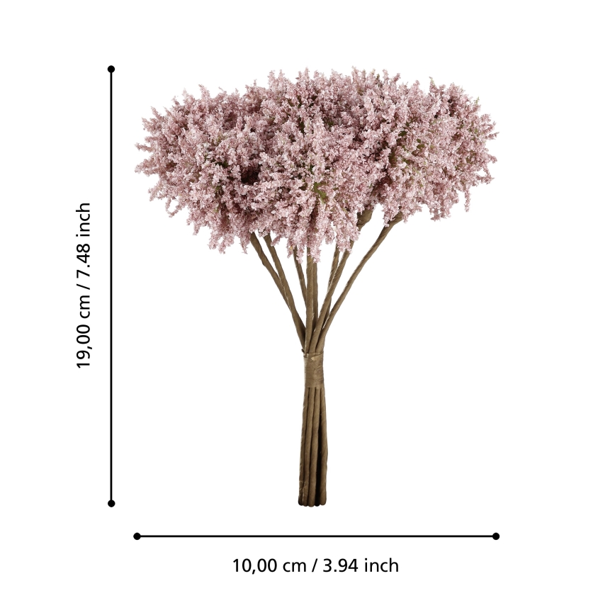 Eglo - Veštački cvet 19 cm, ružičast