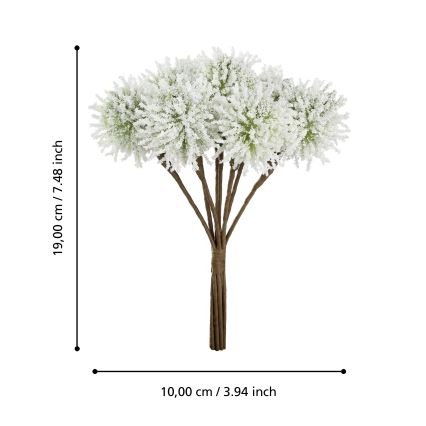Eglo - Veštačko cveće 19 cm, belo