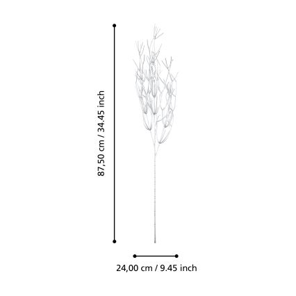Eglo - Veštačka biljka 87,5 cm, srebrne boje