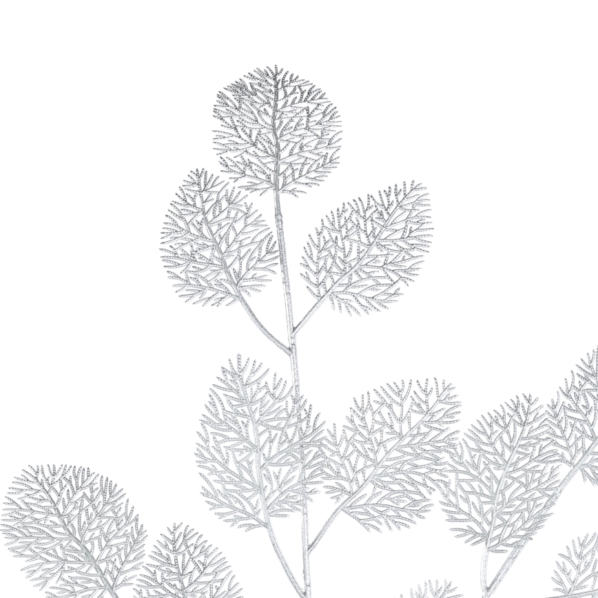 Eglo - Veštački cvet 87,5 cm srebrne boje