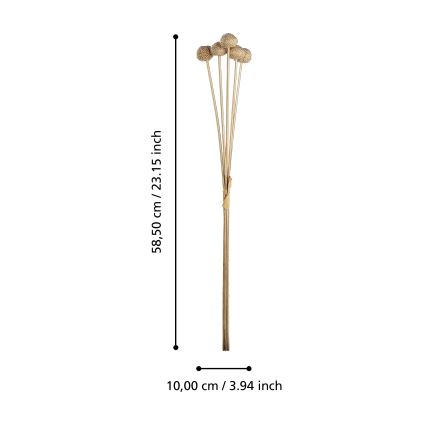 Eglo - Veštačko cveće 58,5 cm zlatne boje