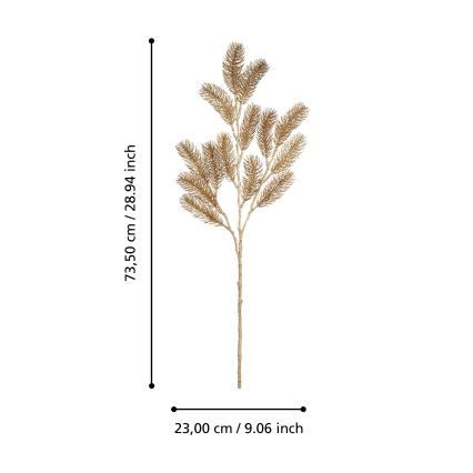 Eglo - Veštačka božićna grančica 73,5 cm zlatna