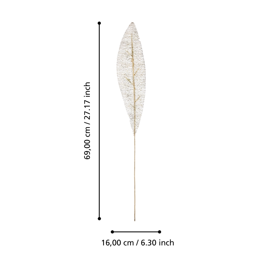 Eglo - Veštački cvet 69 cm, srebrne boje