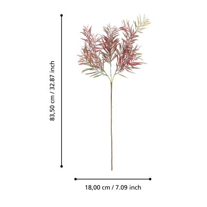 Eglo - Veštačko cveće 83,5 cm, crveno