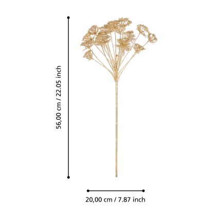 Eglo - Veštački cvet 56 cm zlatni