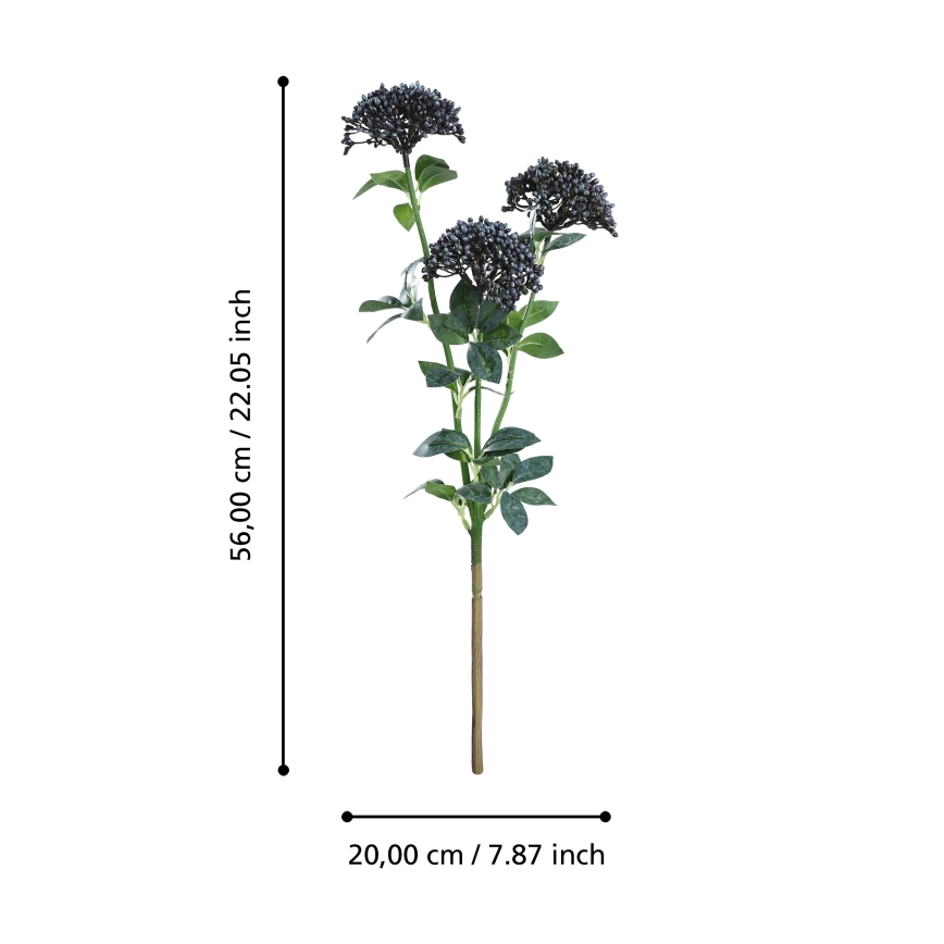 Eglo - Veštačko cveće 56 cm plavo/zeleno
